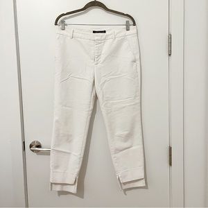 Zara white crop trouser